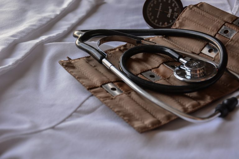 A stethoscope on cloth for Home Health Care Services